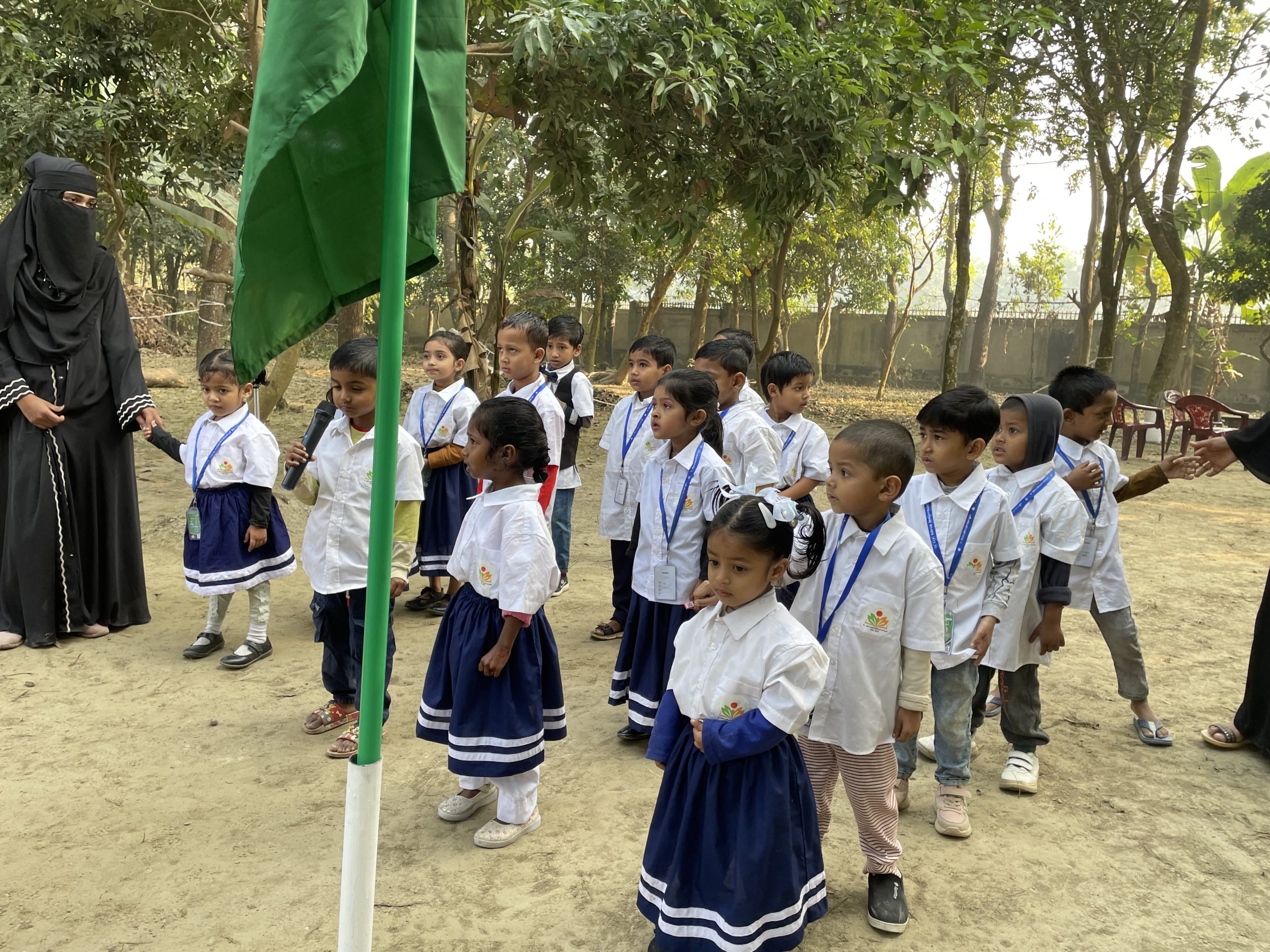 Students in school uniform